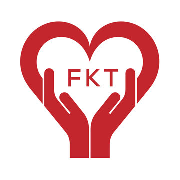 FKT Heart Care Logo &ndash; Charity, Healthcare and Community Support Icon. FKT Letter Logo.
