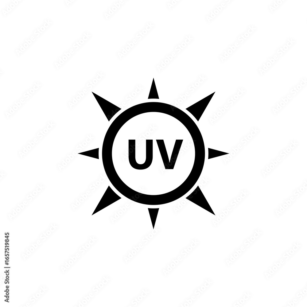 Poster uv icon isolated flat vector simple illustration for web and app..eps