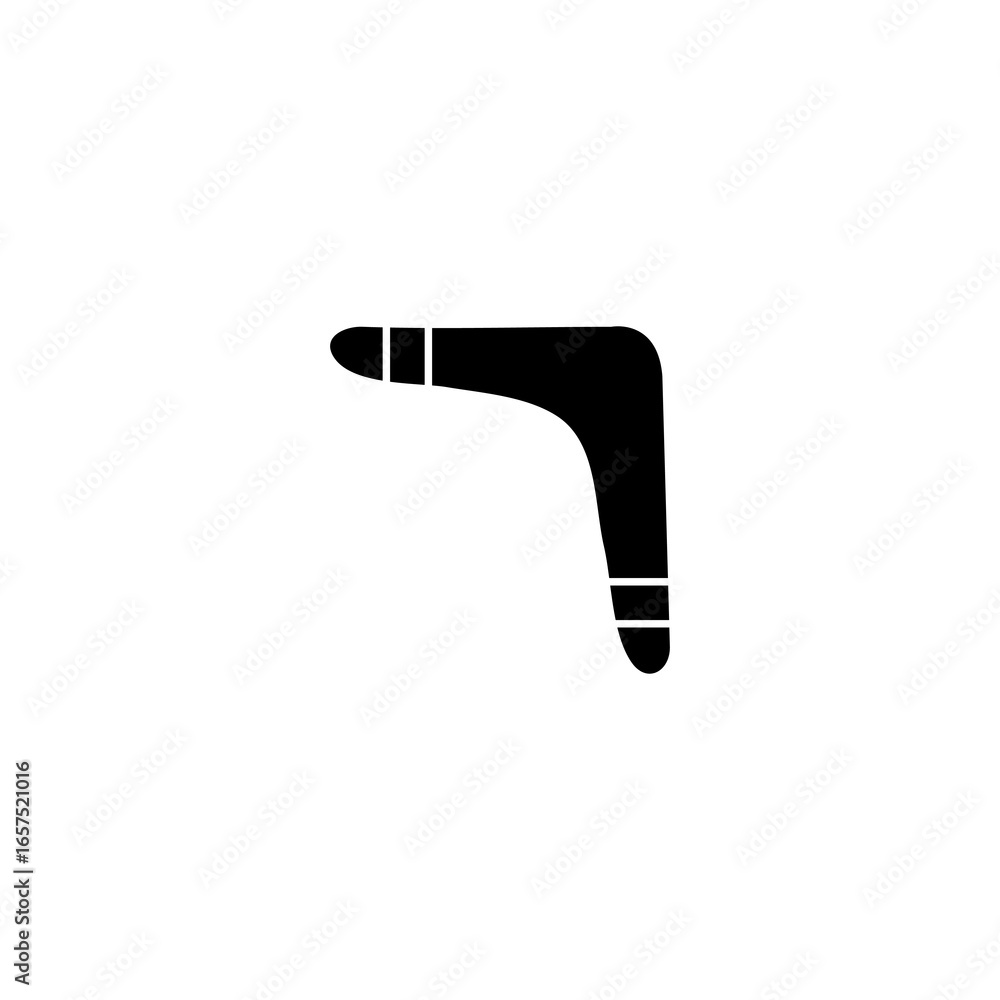 Poster Boomerang icon Isolated flat vector flat black simple illustration for web and app..eps