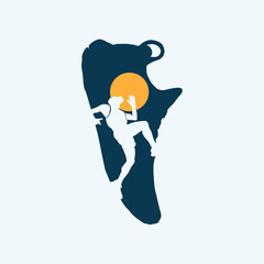 Trail Running logo vector