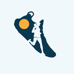 Trail Running logo vector