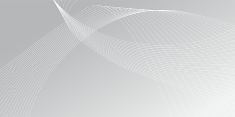 White and gray abstract background wallpaper for presentation with gradient and line vector image