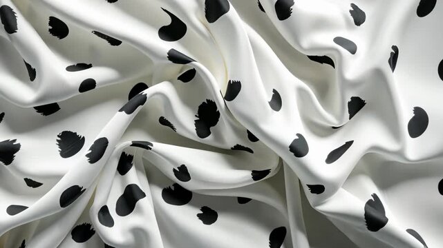 selective focus Dalmatian-inspired print with black spots