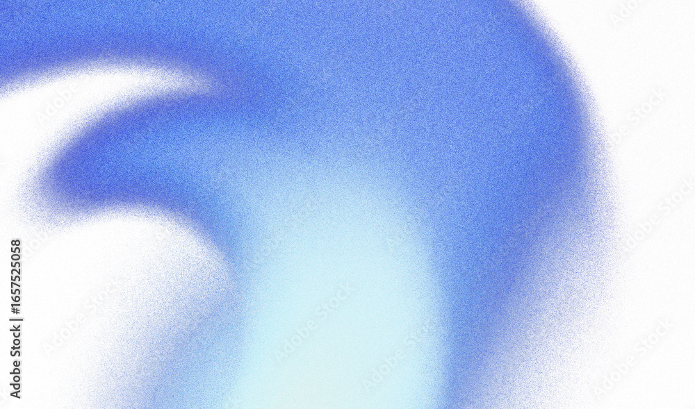 Poster abstract grainy gradient shape design element, blue color blurry noise shape, overlay effect