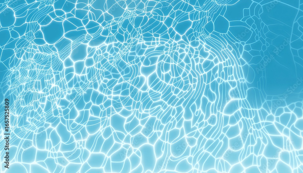 Poster abstract depiction of light reflecting off a surface of water creating mesmerizing patterns and a se