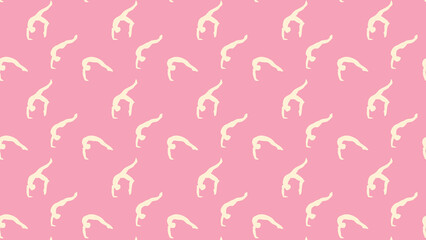 Tumbling gymnastics vector pattern 