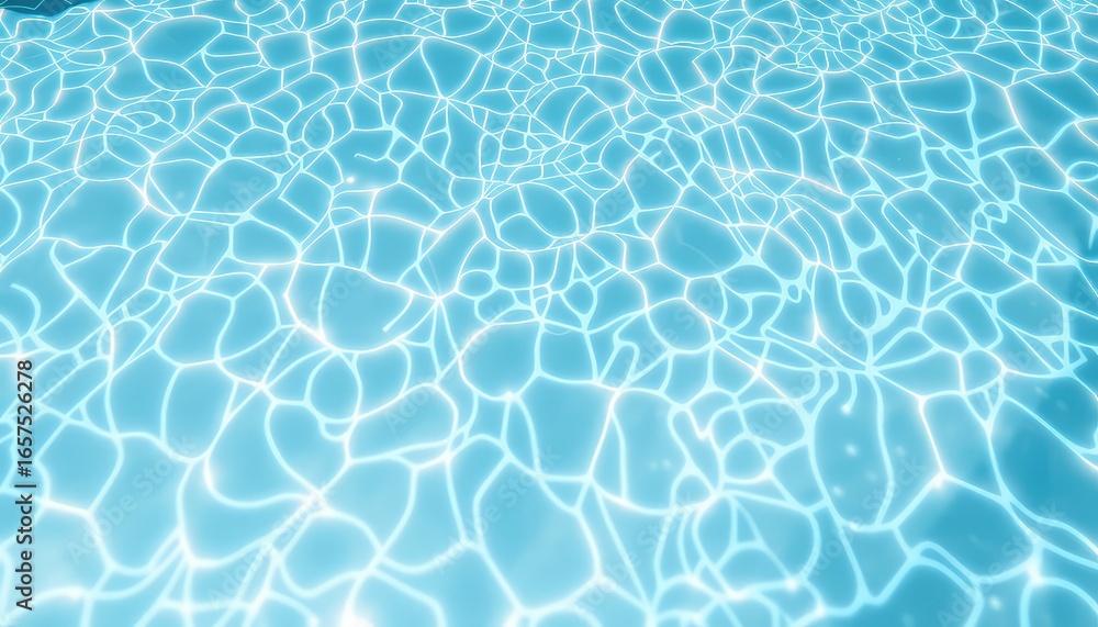 Poster abstract image showing the shimmering, light filled patterns created by the water's surface on a bri