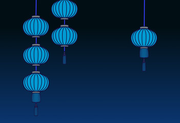 Obraz premium Illustration for Asian-style lantern background