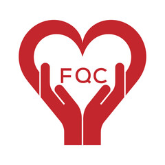 FQC Heart Care Logo – Charity, Healthcare and Community Support Icon. FQC Letter Logo.
