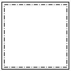 Obraz premium black and white square frame