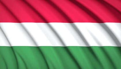 Obraz premium Waving hungarian flag symbolizing patriotism, national identity and cultural heritage of hungary