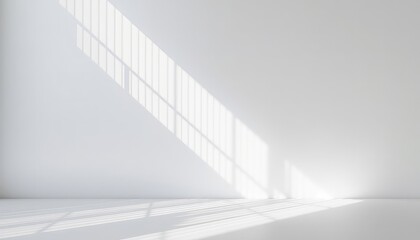 Bright illumination enhances the allure of an empty white room, with light playing off of the surface and adding depth