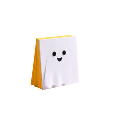 Cute and fun cartoon vector illustration of a yellow post-it note with a smiley face design