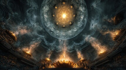 Fototapeta premium burning fire in the dark
