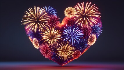 heart shaped fireworks