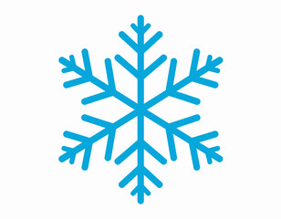 Simple Blue Snowflake Design.