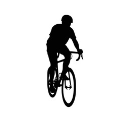 Obraz premium Silhouette of a cyclist