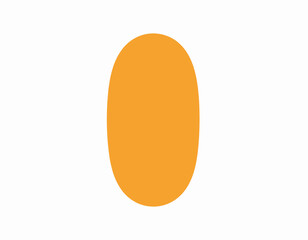Single Orange Oval-Shaped Object.