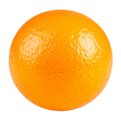 Isolated, fresh, and juicy orange fruit, ripe with vitamin C, sitting on a clean white background