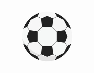 Fototapeta premium Simple Black and White Soccer Ball Illustration.