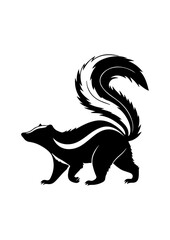 Stylized Silhouette of a Skunk