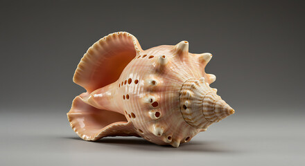 Elegant Pink Conch Shell A Marine Treasure of the Ocean Depths
