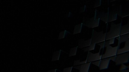 4K Looping Abstract 3D Cube Motion Graphics Neon Glow Metallic Holographic - Powered by Adobe