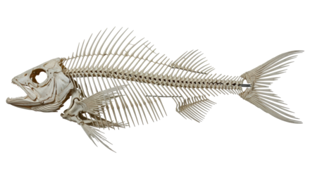 Isolated Fish Skeleton