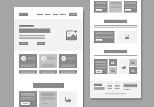 Modern Landing Page Wireframe Template