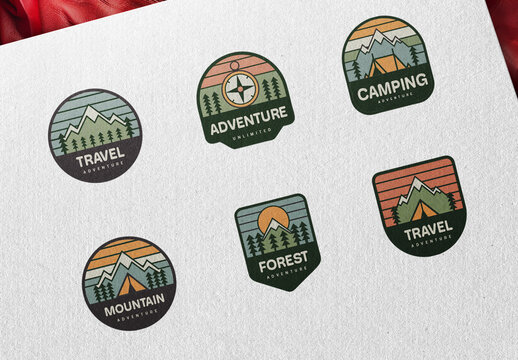 Travel And Adventure Logo Badges Collection Set