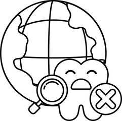 A toothbrush is shown with a globe in the background