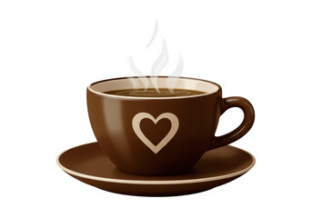 Obraz premium Hot coffee cup isolated on transparent background