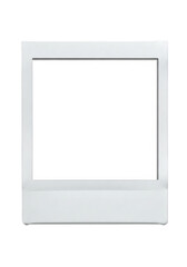 Blank white polaroid frame mockup isolated on transparent background for photo display design