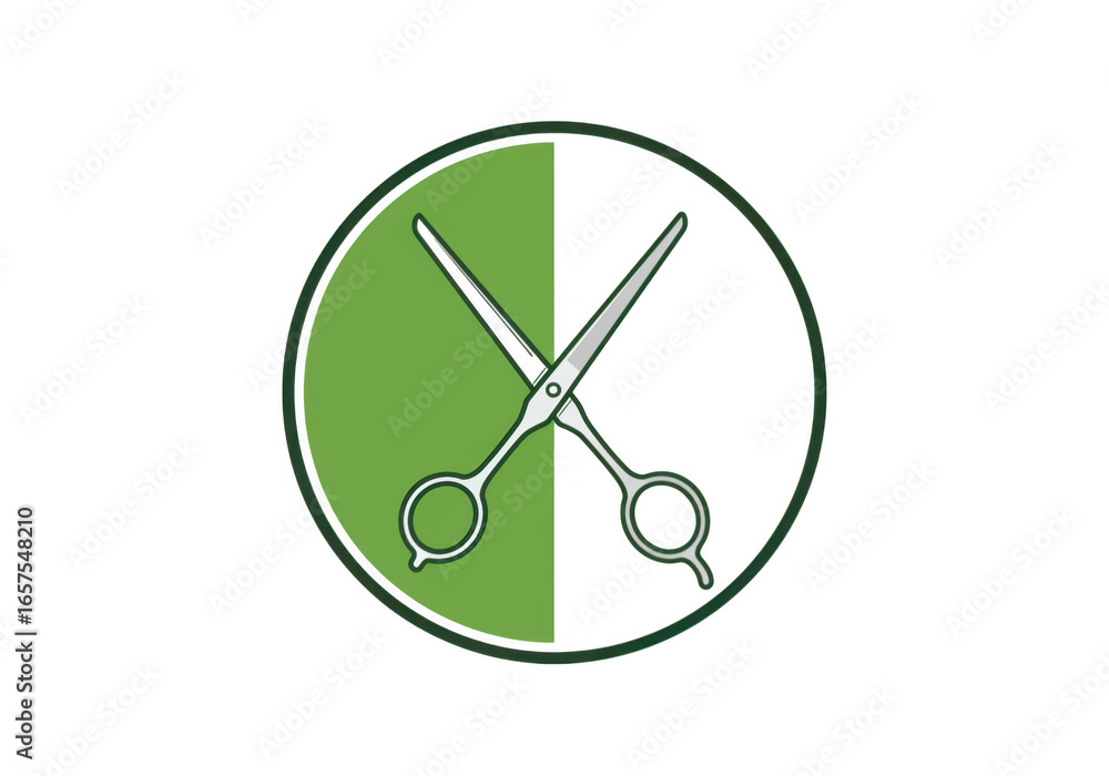 Poster scissors clock isolated on transparent background