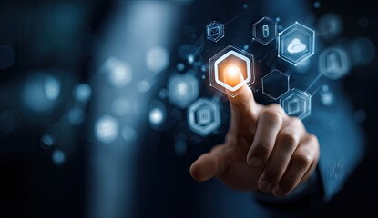 Fingertip activates digital network interface