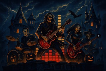 Halloween Rock Band Classic Monsters
