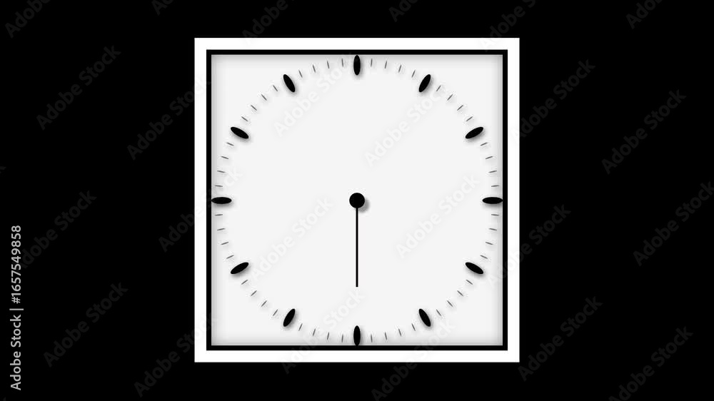 Aufkleber elegant time-lapse of an analog clock rotating clockwise on a black background. watch time flow in t