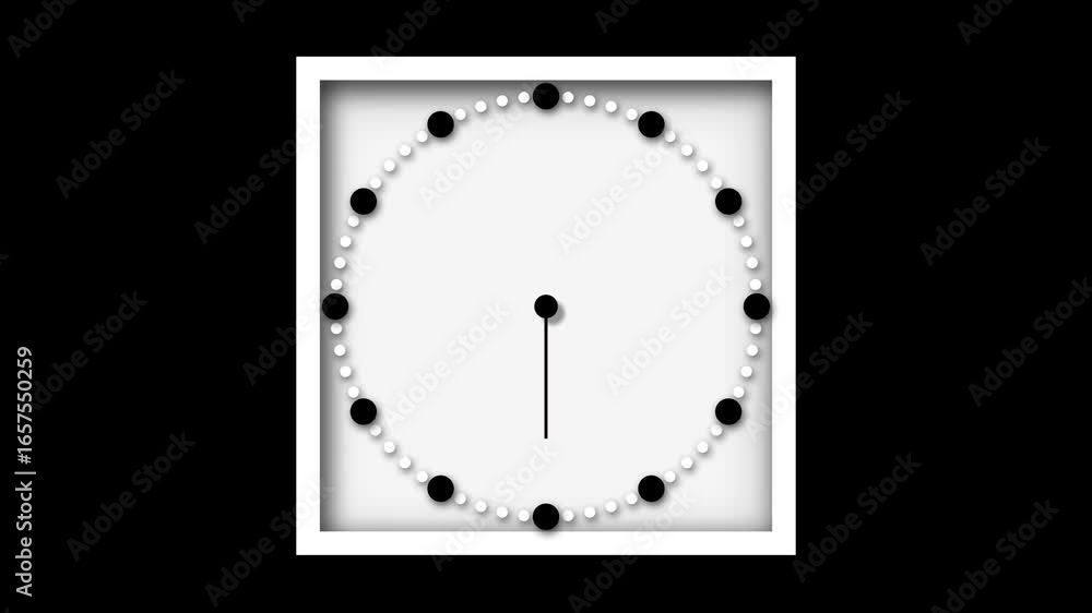 Aufkleber mesmerizing time-lapse of an analogue clock passing time with smooth, continuous hand movement on a 