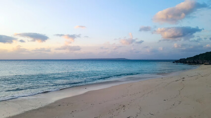 Drone aerial view of a tropical beach