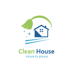 House Cleaning Logo Template Vector Illustration