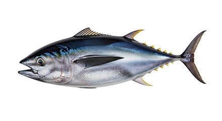 Fototapeta premium Detailed illustration of a fresh tuna fish on a white background