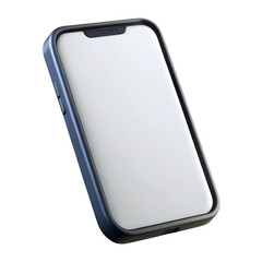 3d realistic smartphone mockup with iridescent casing for technology showcase transparent background