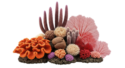 Isolated Colorful Coral Reef