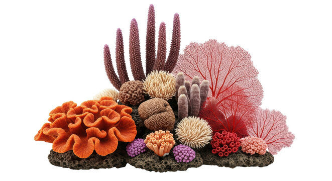 Isolated Colorful Coral Reef