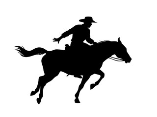 Rodeo Cowboy Silhouette