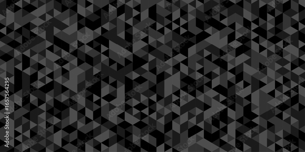 Aufkleber geometric black and gray cube square low polygon texture wallpaper. abstract surface creative diamon