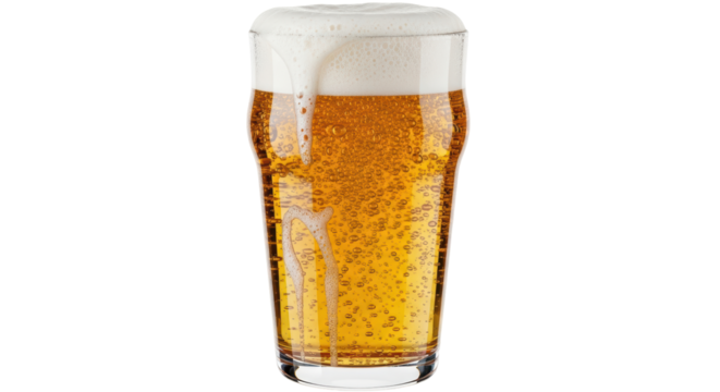 Isolated Pint of Beer