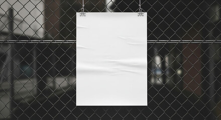  A blank white poster 