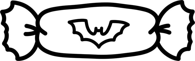 할로윈 사탕 흑백