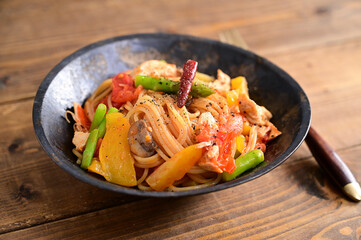 夏野菜のトマトパスタ